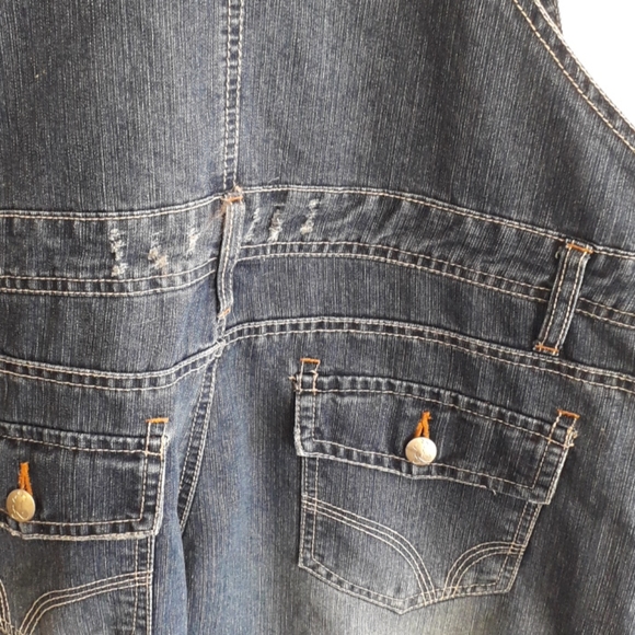 RARE Find! Disney Mickey Mouse Graphic Short Denim Overalls - Picture 8 of 11